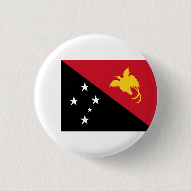 Papua New Guinean Flag, Flag of Papua New Guinea Button (Front)