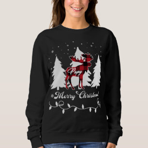 Papy Moose Buffalo Red Plaid Christmas Matching Fa Sweatshirt