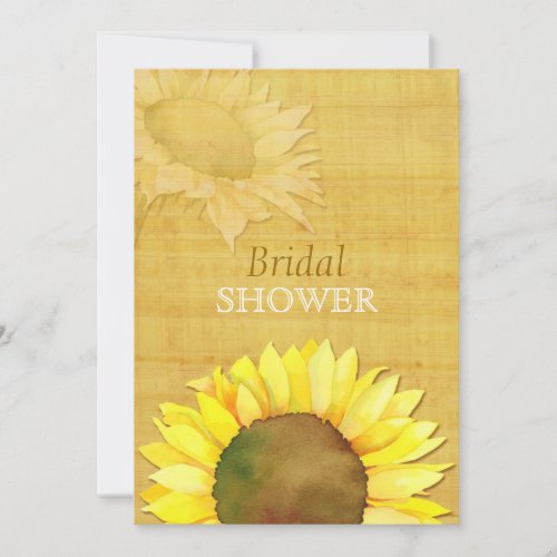 Papyrus Sunflower Rustic Fall Bridal Shower Invite
