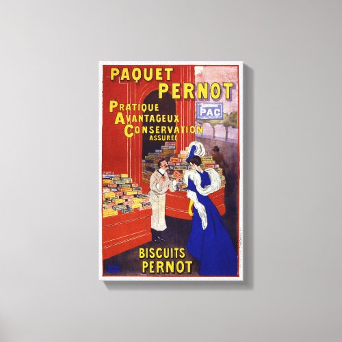 Paquet Pernot Vintage Advertising Poster Restored Canvas Print