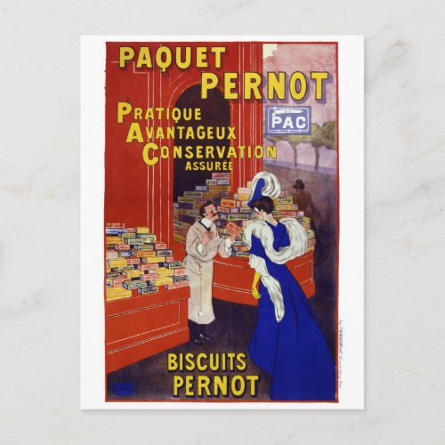 Paquet Pernot Vintage Advertising Poster Restored Postcard