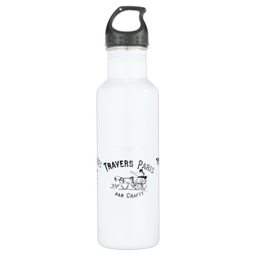 Par Crafty Paris Horse and Buggy Stainless Steel Water Bottle