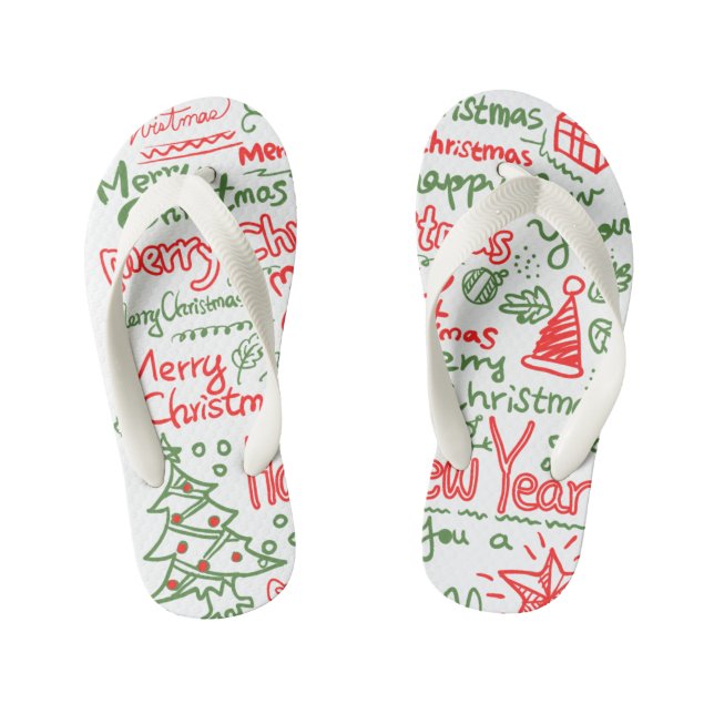 Par de chinelo de Natal Kid's Flip Flops (Footbed)