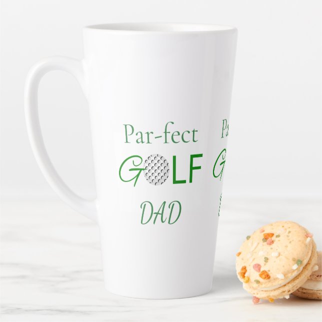 Par‑fect Golf Dad Funny Golf Father’s Day Gift  Latte Mug (In Situ)