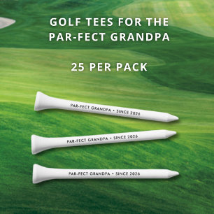Par-fect Grandpa Since Custom Year Golf Pun Black Tees