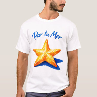 Par La Mer Coastal Watercolor Starfish Art T-Shirt