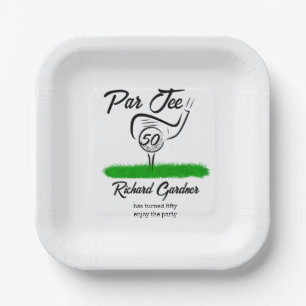 Par Off for an UnForeGettable 50th Birthday Party Paper Plates