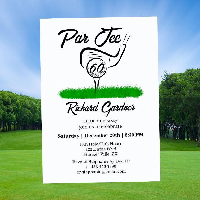 Par Off for an UnForeGettable 60th Birthday Party Invitation (Creator Uploaded)
