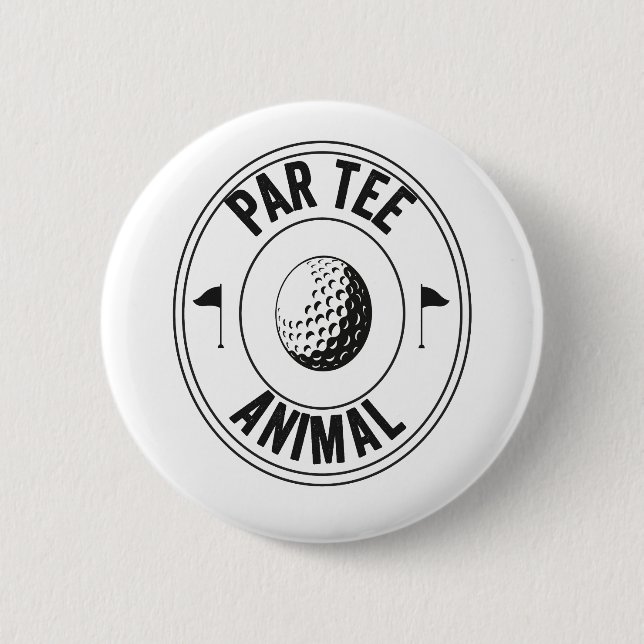 Par-Tee Animal funny golfing Dad Gift Golf  Button (Front)