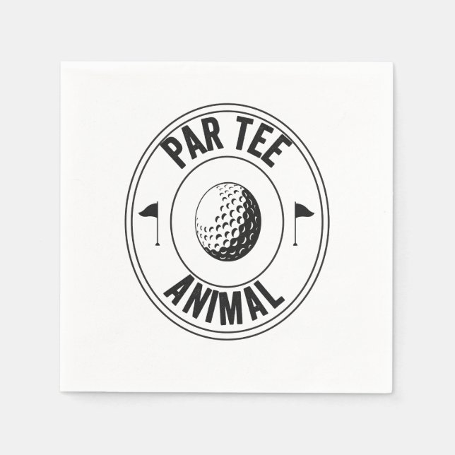Par-Tee Animal funny golfing Dad Gift Napkins (Front)