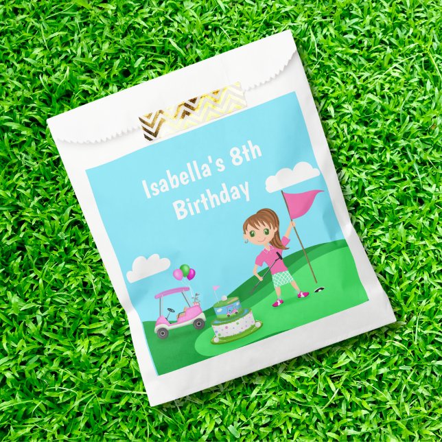 Par-Tee Chibi Girl Birthday Golf Party Favor Bag (Creator Uploaded)