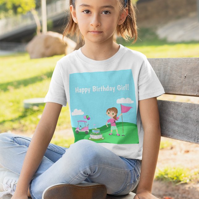 Par-Tee Chibi Girl Birthday Golf Party T-Shirt (Creator Uploaded)