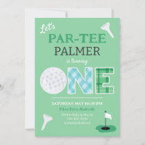 Par-tee Golf 1st Birthday Golfing Invitation
