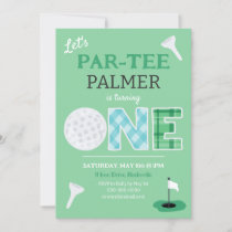 Par-tee Golf 1st Birthday Golfing Invitation