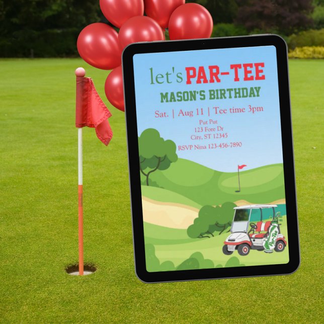 PAR-TEE, golf birthday Invitation (Creator Uploaded)