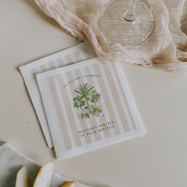 Par-Tee in Palm Springs | Golf Bachelorette Napkins (Creator Uploaded)
