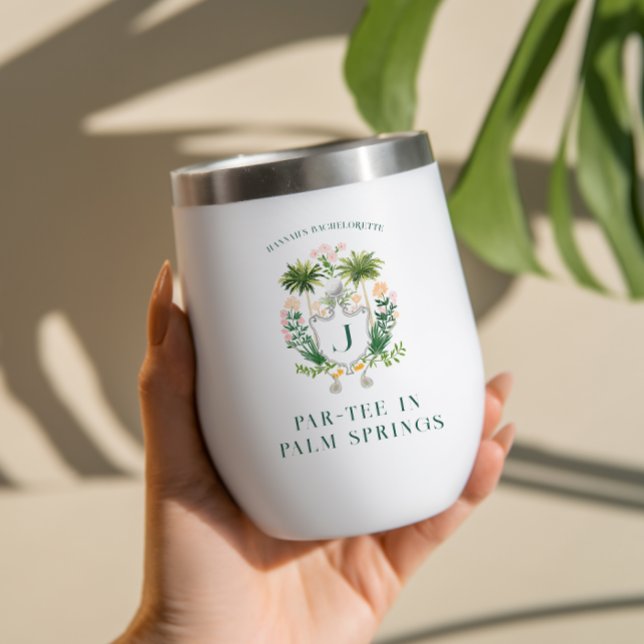 Par-Tee in Palm Springs | Golf Bachelorette Thermal Wine Tumbler (Creator Uploaded)