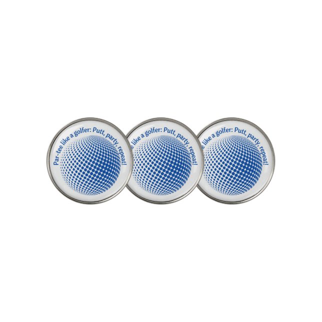 Par-tee like a golfer golf ball marker (3 Up)