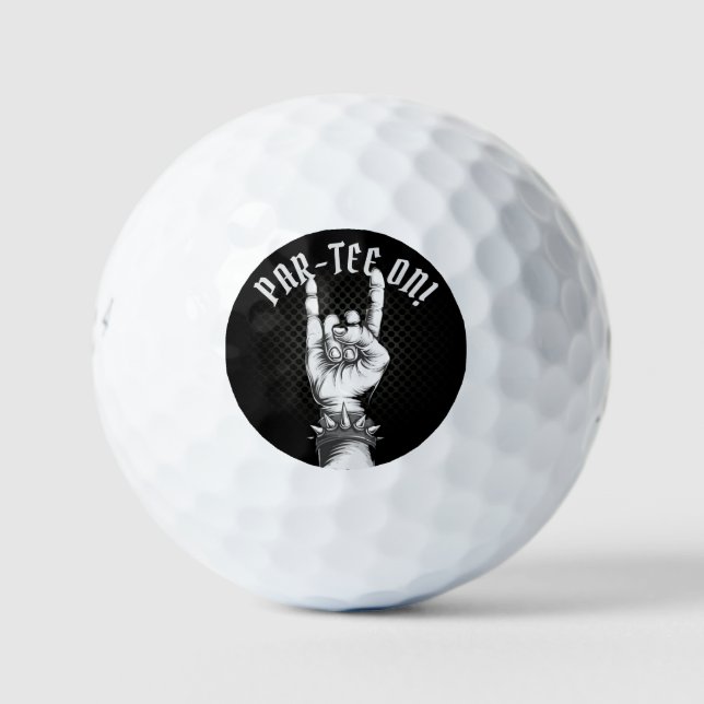 Par Tee On Horns Up    Golf Balls (Front)