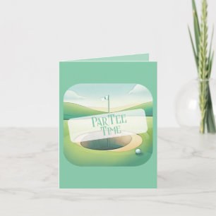 Par-Tee Time Golf Themed Photo Birthday Invitation