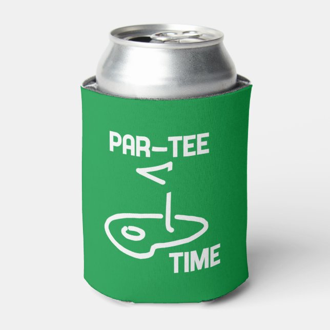 Par-Tee Time White   Can Cooler (Can Front)