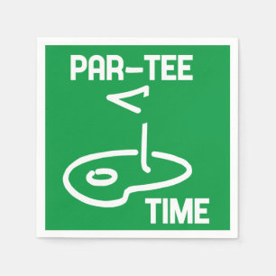Par-Tee Time White Napkins