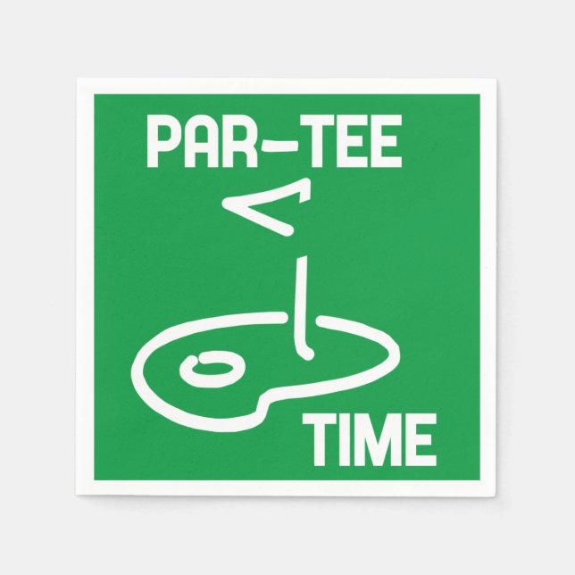 Par-Tee Time White   Napkins (Front)