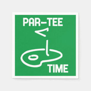 Par-Tee Time White Napkins