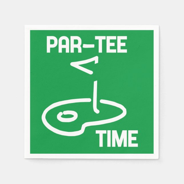 Par-Tee Time White   Napkins (Front)