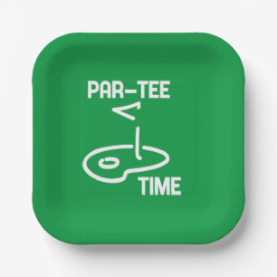 Par-Tee Time White   Paper Plates