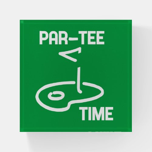 Par_Tee Time White   Paperweight