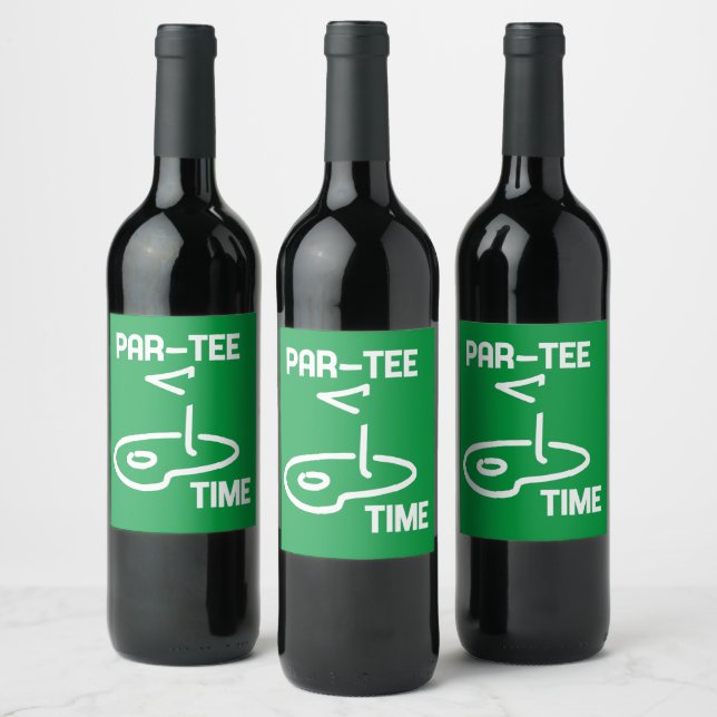 Par-Tee Time White   Wine Label (Bottles)