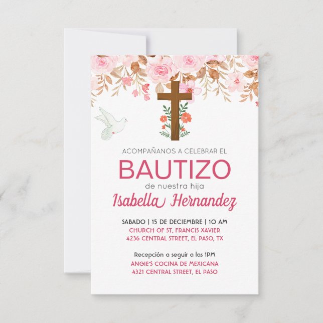 Para Bautizo Invitations (Front)