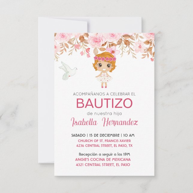 Para Bautizo Invitations (Front)