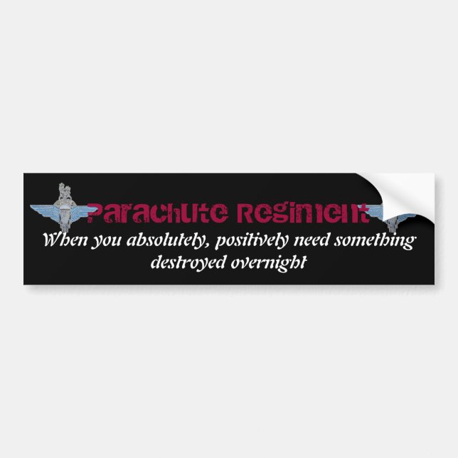 PARA-overnight Bumper Sticker (Front)