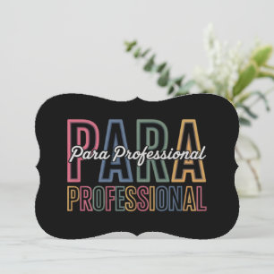 Para Paraprofessional Paraeducator First Day Back Card