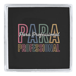 Para Paraprofessional Paraeducator First Day Back Silver Finish Lapel Pin