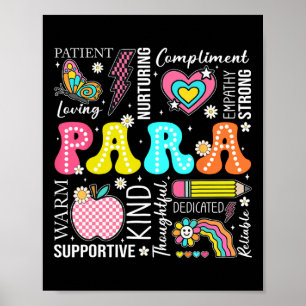 Para Professional Educator 1st Day Of Back To Scho Poster