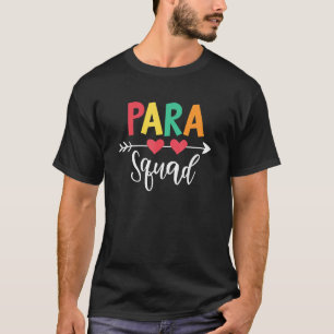 Para Squad Paraprofessional Educater Teacher Graph T-Shirt