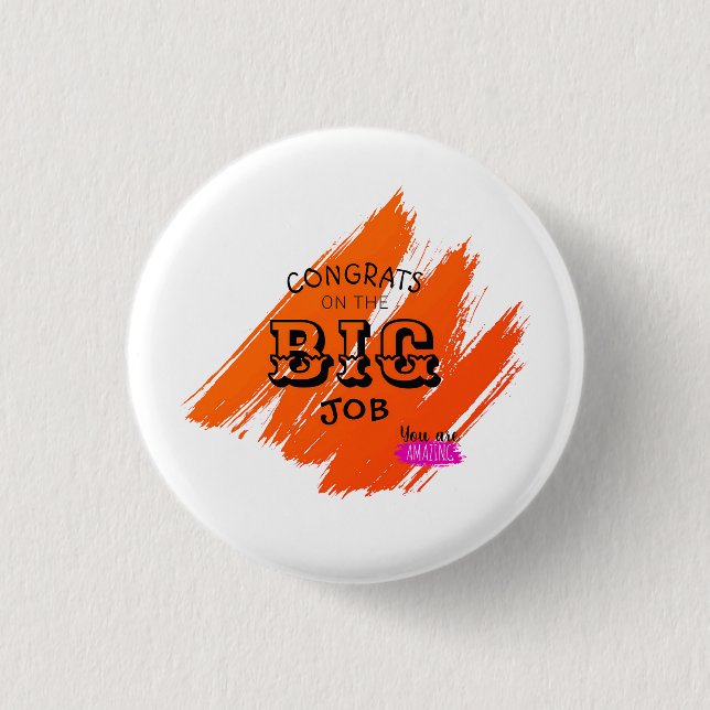 Parabéns pelo grande trabalho button (Front)