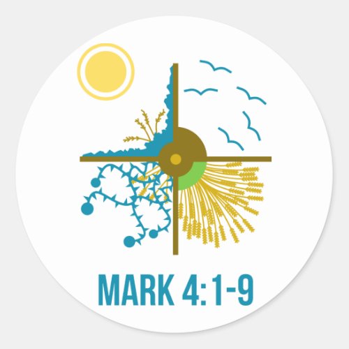 Parable of the SowerFour Soils _ Gospel of Mark Classic Round Sticker