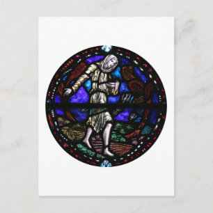Parable of the Sower Stained Glass Art Postcard