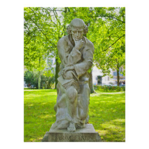Paracelsus Monument in Salzburg Poster