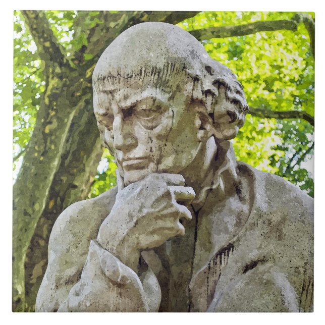 Paracelsus Statue in Salzburg Medical History Ceramic Tile