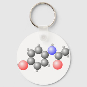Paracetamol Molecule Keychain