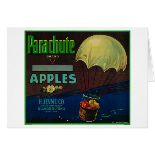 Parachute Apple Crate Label Cards (Front Horizontal)