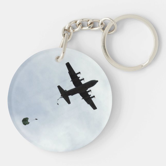 Parachute Drop EC-130H Compass Call Keychain (Back)