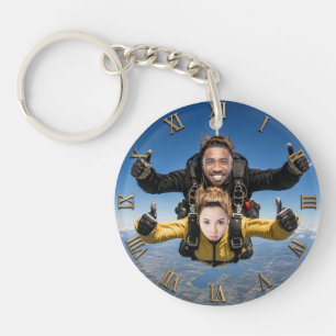 Parachute Jump Photo Gift Skydiving Face Swap Keychain