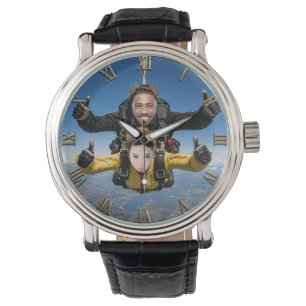 Parachute Jump Photo Gift Skydiving Face Swap Watch