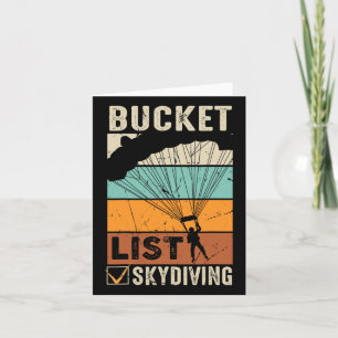 Parachute Jump Skydiver Instructor Bucket Lists Sk Card